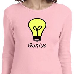 Genius Light Bulb Ladies Long Sleeve Shirt