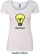 Genius Light Bulb Ladies Scoop Neck Shirt