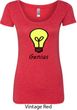 Genius Light Bulb Ladies Scoop Neck Shirt