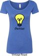 Genius Light Bulb Ladies Scoop Neck Shirt