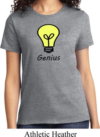 Genius Light Bulb Ladies Shirt