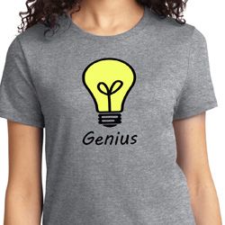 Genius Light Bulb Ladies Shirt