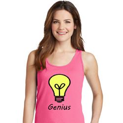 Genius Light Bulb Ladies Tank Top