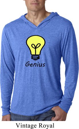 Genius Light Bulb Lightweight Hoodie Shirt