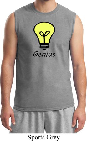 Genius Light Bulb Mens Muscle Shirt