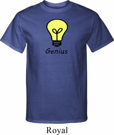 Genius Light Bulb Mens Tall Shirt