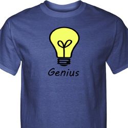 Genius Light Bulb Mens Tall Shirt