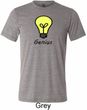 Genius Light Bulb Mens Tri Blend Crewneck Shirt