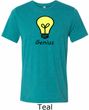Genius Light Bulb Mens Tri Blend Crewneck Shirt
