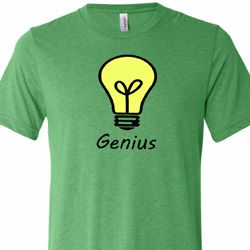 Genius Light Bulb Mens Tri Blend Crewneck Shirt