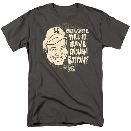 Gilligan's Island The Skipper Retro TV Adult T-shirt - Charcoal Grey