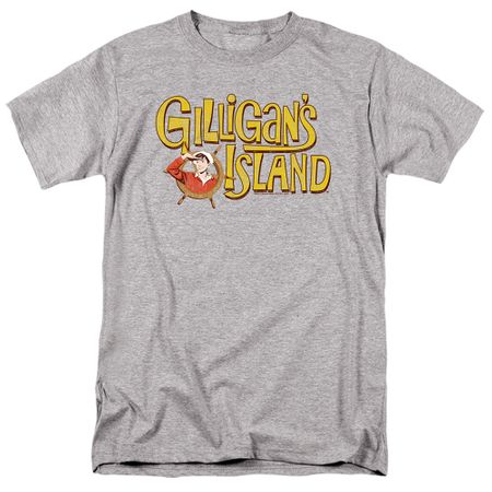 Gilligan's Island LOGO Adult Retro TV T-shirt - Heather Gray