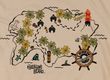 Gilligan's Island MAP Retro TV Adult T-shirt - Sand