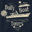 Gilligan's Island SS Minnow Retro TV Adult T-shirt - Navy Blue
