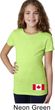Girls Canada Tee Canadian Flag Bottom Print T-shirt