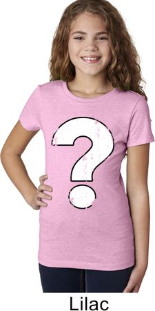 Girls Distressed Question Shirt