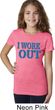 Girls Fitness Shirt I Work Out Tee T-Shirt