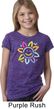 Girls Flower Shirt Sunflower Burnout Tee T-Shirt