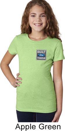 Girls Ford Shirt Built Ford Tough Pocket Print Tee T-Shirt