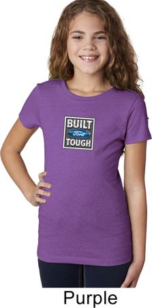 Girls Ford Shirt Built Ford Tough Small Print Tee T-Shirt