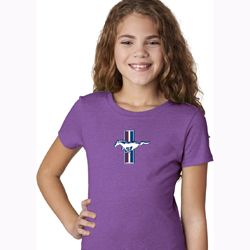 Girls Ford Shirt The Legend Lives Crest Small Print Tee T-Shirt Girls Ford Shirt The Legend Lives Crest Small Print Tee T-Shirt