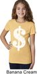 Girls Funny Shirt Distressed Dollar Sign Tee T-Shirt