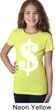 Girls Funny Shirt Distressed Dollar Sign Tee T-Shirt