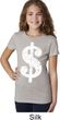 Girls Funny Shirt Distressed Dollar Sign Tee T-Shirt