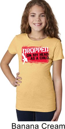 Girls Funny Shirt Dropped On My Head Tee T-Shirt