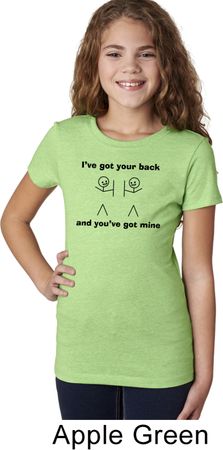 Girls Funny Shirt I've Got Your Back Tee T-Shirt