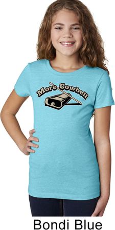 Girls Funny Shirt More Cowbell Tee T-Shirt