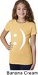 Girls Funny Shirt Smiley Chat Face Tee T-Shirt