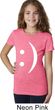Girls Funny Shirt Smiley Chat Face Tee T-Shirt