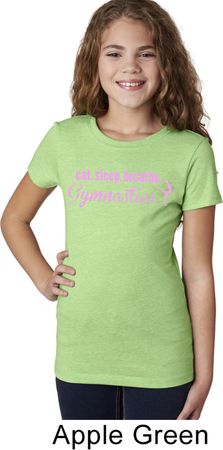 Girls Gymnast Shirt Eat Sleep Breathe Gymnastics Tee T-Shirt