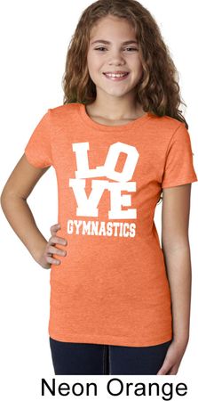Girls Gymnastics Shirt Love Gymnastics Tee T-Shirt