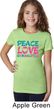 Girls Gymnastics Shirt Peace Love Gymnastics Tee T-Shirt