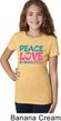 Girls Gymnastics Shirt Peace Love Gymnastics Tee T-Shirt