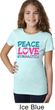 Girls Gymnastics Shirt Peace Love Gymnastics Tee T-Shirt