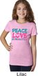 Girls Gymnastics Shirt Peace Love Gymnastics Tee T-Shirt