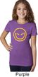 Girls Halloween Shirt Evil Smiley Face Tee T-Shirt