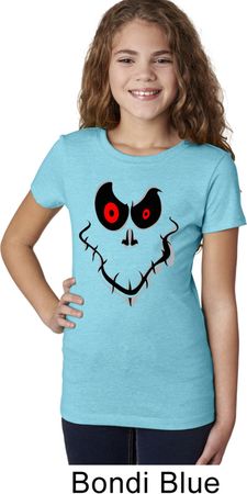 Girls Halloween Shirt Ghost Face Tee T-Shirt