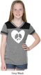 Girls Peace Tee Hippie Heart Peace Football Tee