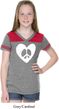 Girls Peace Tee Hippie Heart Peace Football Tee