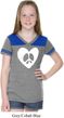Girls Peace Tee Hippie Heart Peace Football Tee