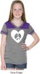 Girls Peace Tee Hippie Heart Peace Football Tee