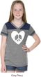Girls Peace Tee Hippie Heart Peace Football Tee