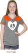 Girls Peace Tee Hippie Heart Peace Football Tee