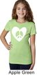 Girls Peace Tee Hippie Heart Peace T-shirt