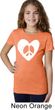 Girls Peace Tee Hippie Heart Peace T-shirt