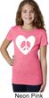 Girls Peace Tee Hippie Heart Peace T-shirt